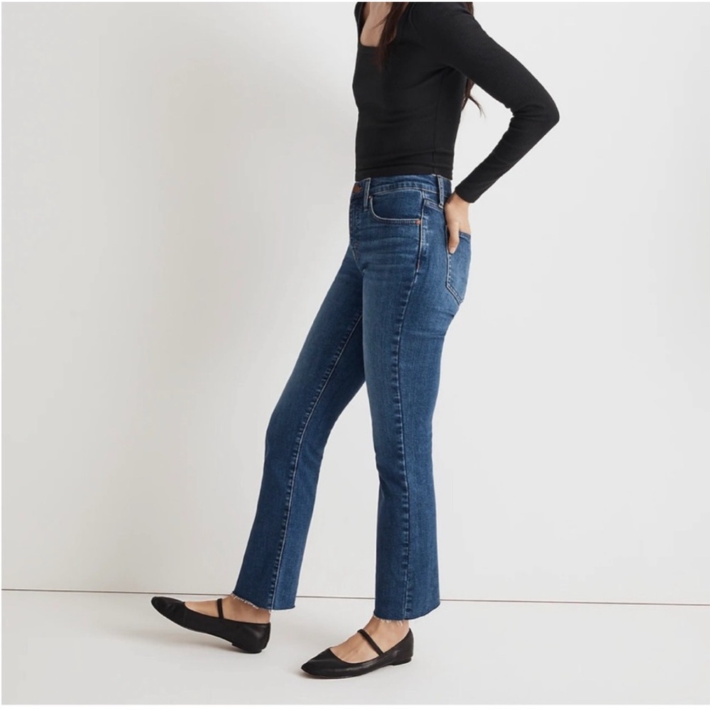 Madewell Mid Rise Kick Out Crop Jeans